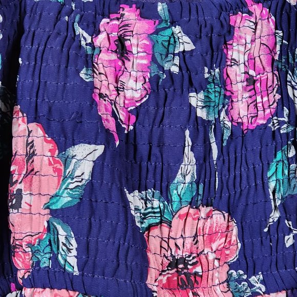 Pre-Loved Exhilaration Size Small Women's Floral Bustier Romper fully lined - Picture 4 of 13